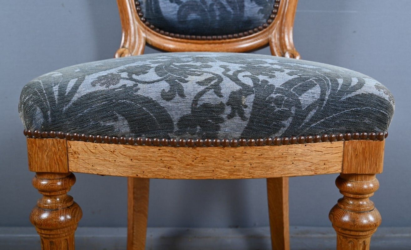 photo for sale Pair Of Oak Chairs, Louis Philippe Style – Mid 20th Century