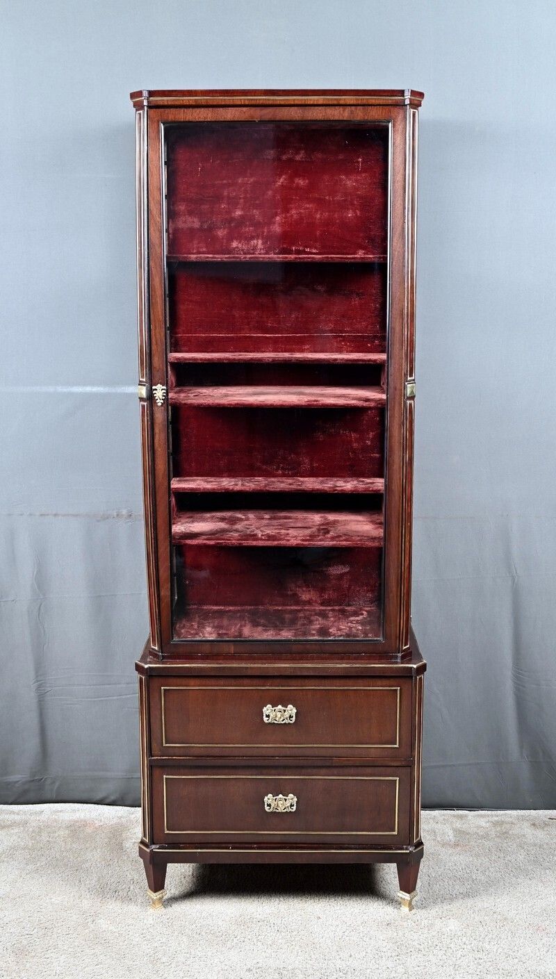 Small Mahogany Display Cabinet, Louis XVI Style – Late 19th Century photo buy