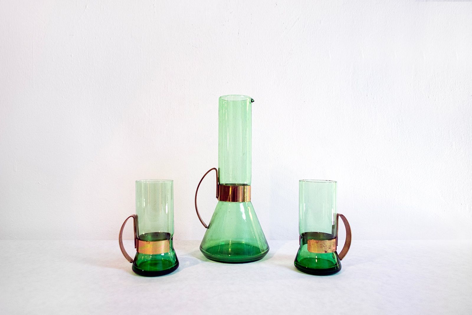 Vintage Seguso Kan En Glas Jaren 1950 Set Van 3
