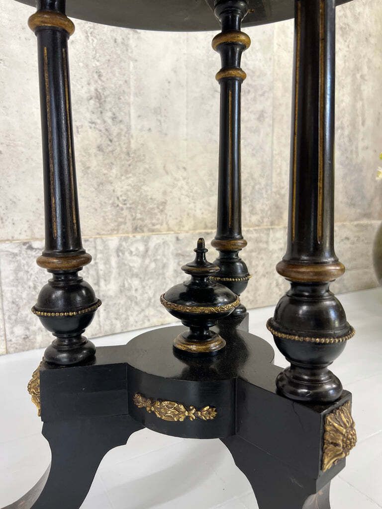 19th Century Circular Amboyna And Ebony Marquetry Table photo buy