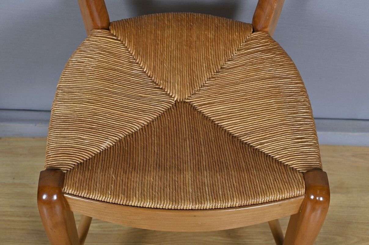 Furniture Set Of 6 Cherrywood Chairs, Louis Philippe Style – Late 20th Century photo