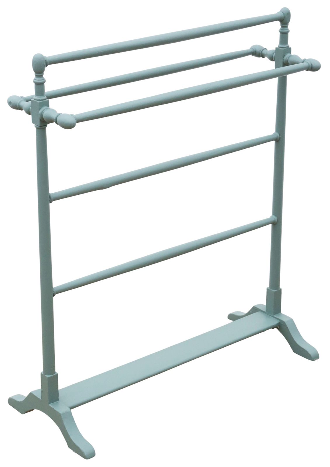 Antique C.1900 Painted Beech Towel Stand With 5 Rails – Fine Quality photo furniture