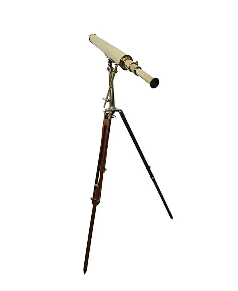 A Fabulous Early 20th Century Brass Telescope By Clarkson, London photo for sale