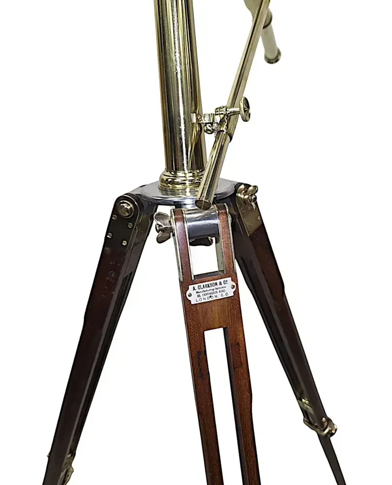 A Fabulous Early 20th Century Brass Telescope By Clarkson, London photo vintage