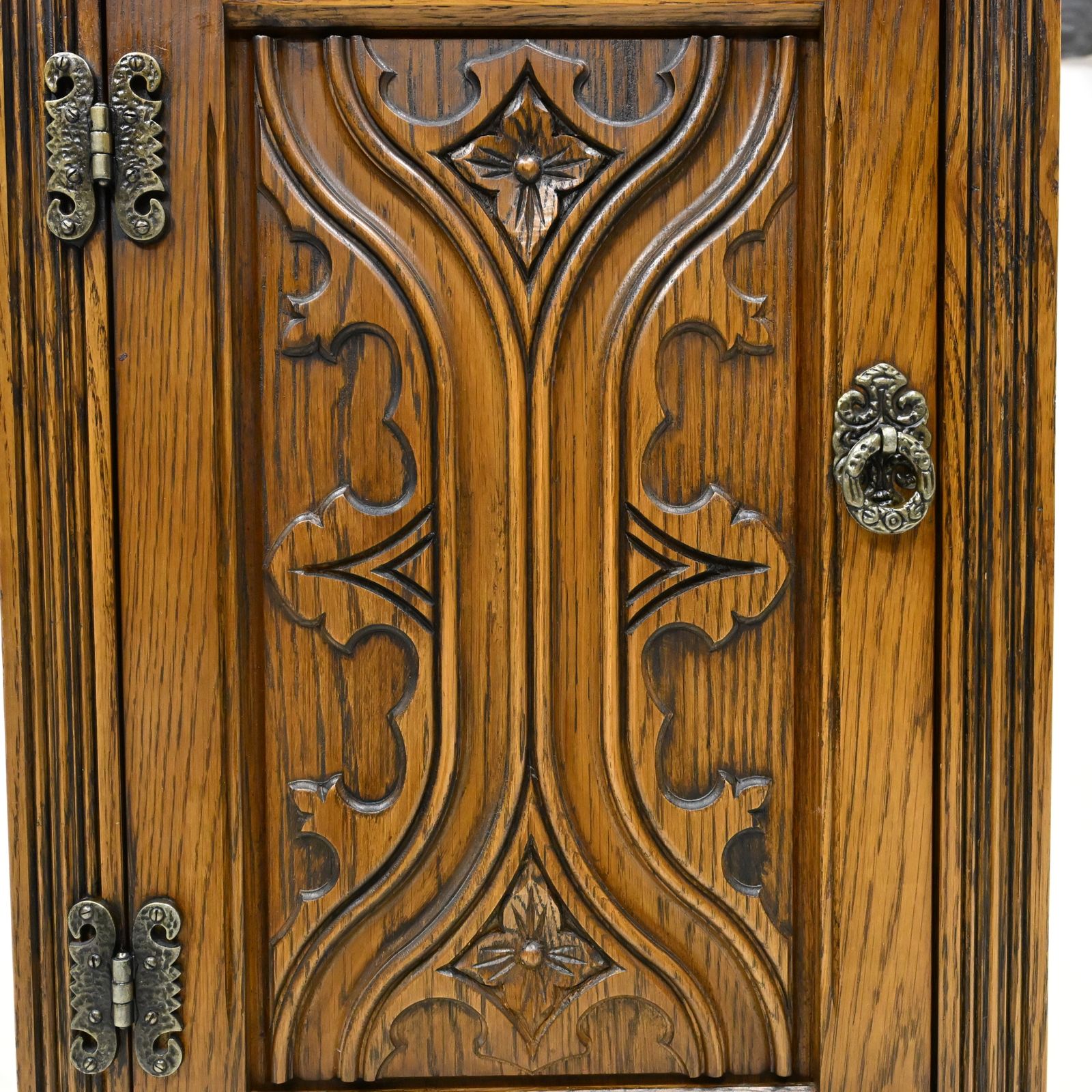 387.0 Old Charm Pedestal Cabinet Drawer Light Oak Free Delivery photo