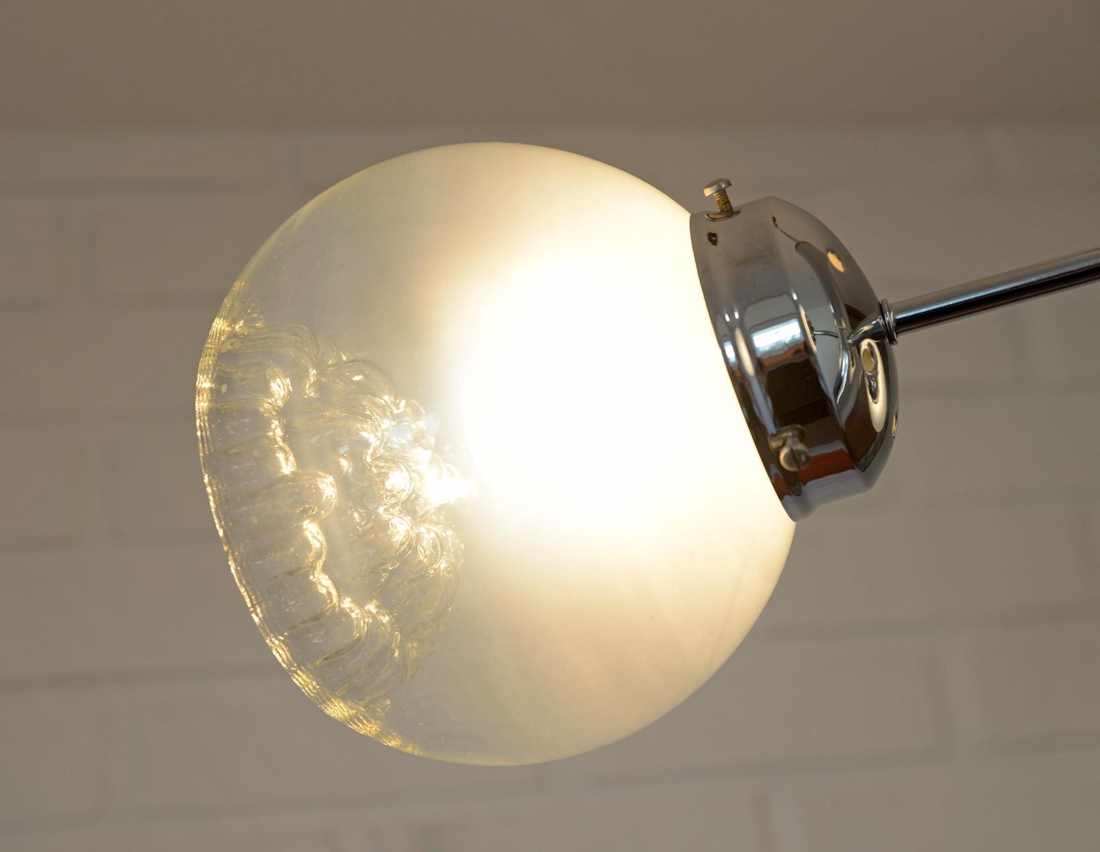 photo furniture Vintage Murano Glass Pendant Lamp / Minimalist Mazzega Sputnik Chandelier / Mid Century Modern Lighting