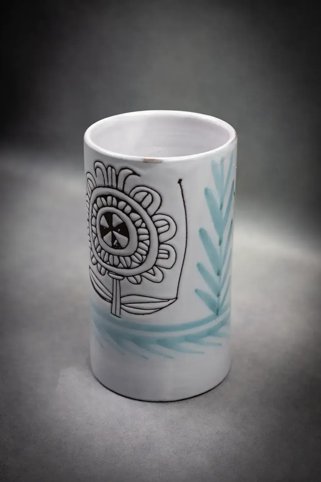 Vase en terre cuite émaillée à décor de coq, par Michel Barbier photo for sale