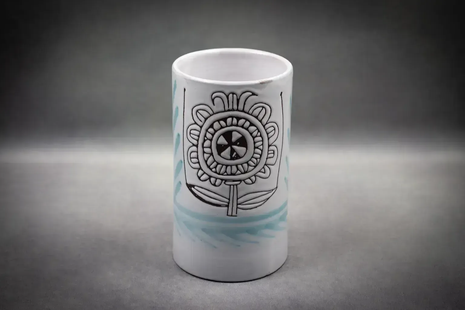 Vase en terre cuite émaillée à décor de coq, par Michel Barbier photo Décoration