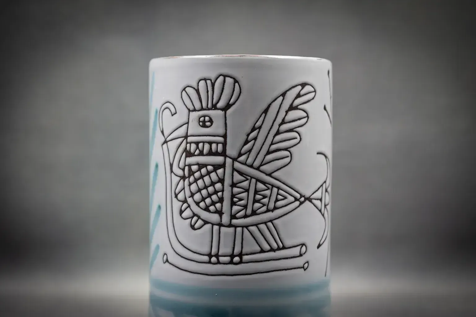 Vase en terre cuite émaillée à décor de coq, par Michel Barbier photo buy