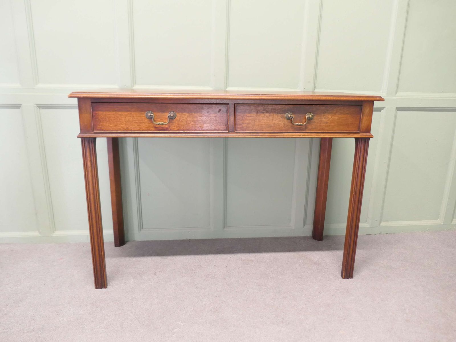 An Elegant 2 Drawer Writing Table Or Reception Desk photo furniture