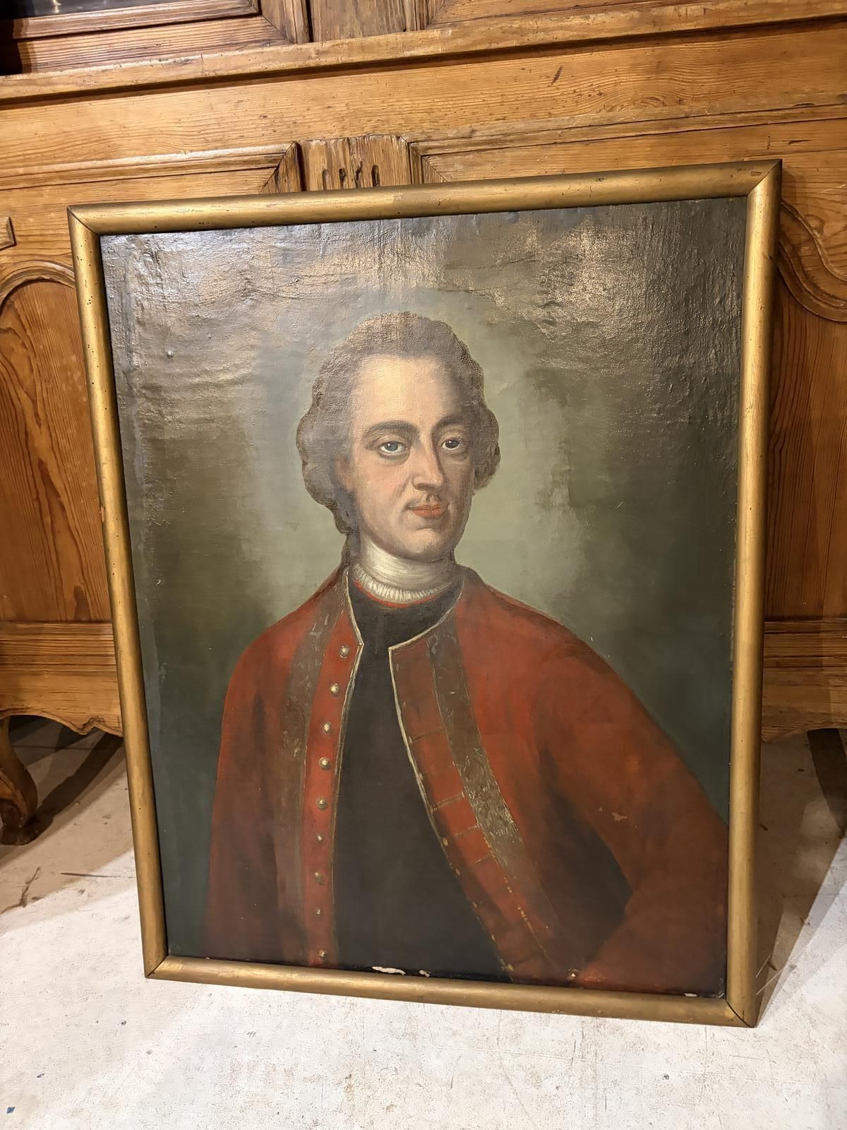 Oil On Canvas Portrait Of An Officer photo for sale