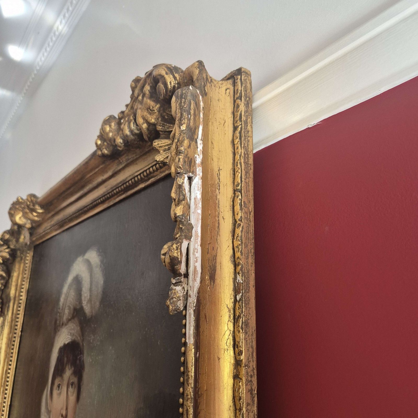 18th Century Oil Painting Of A Lady In Gilt Frame   Georgian Portrait photo 1695.0