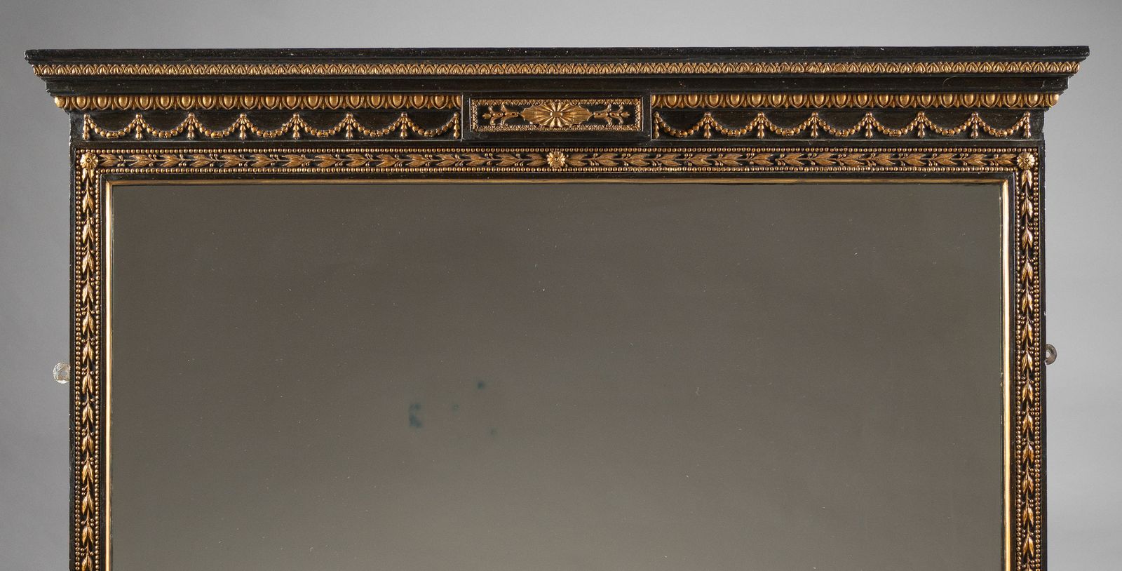 Large 19th Century Victorian English Ebonised And Gilt Overmantle Mirror photo 2995.0