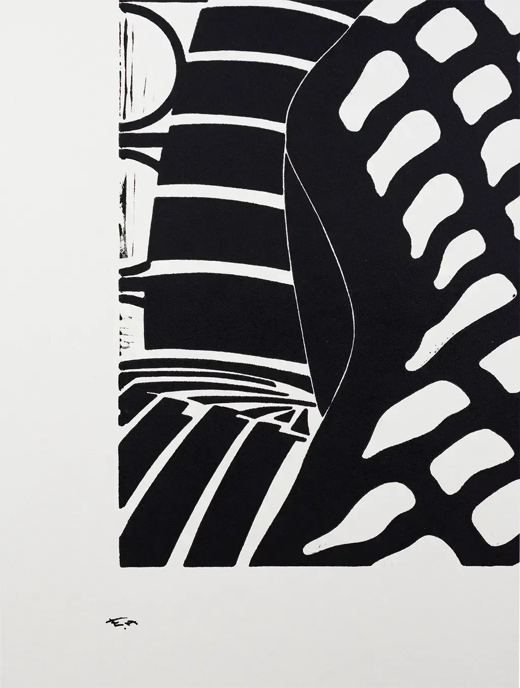Linogravure par Didier Angels - "Belle", années 1960 - épreuve d'artiste signée photo for sale