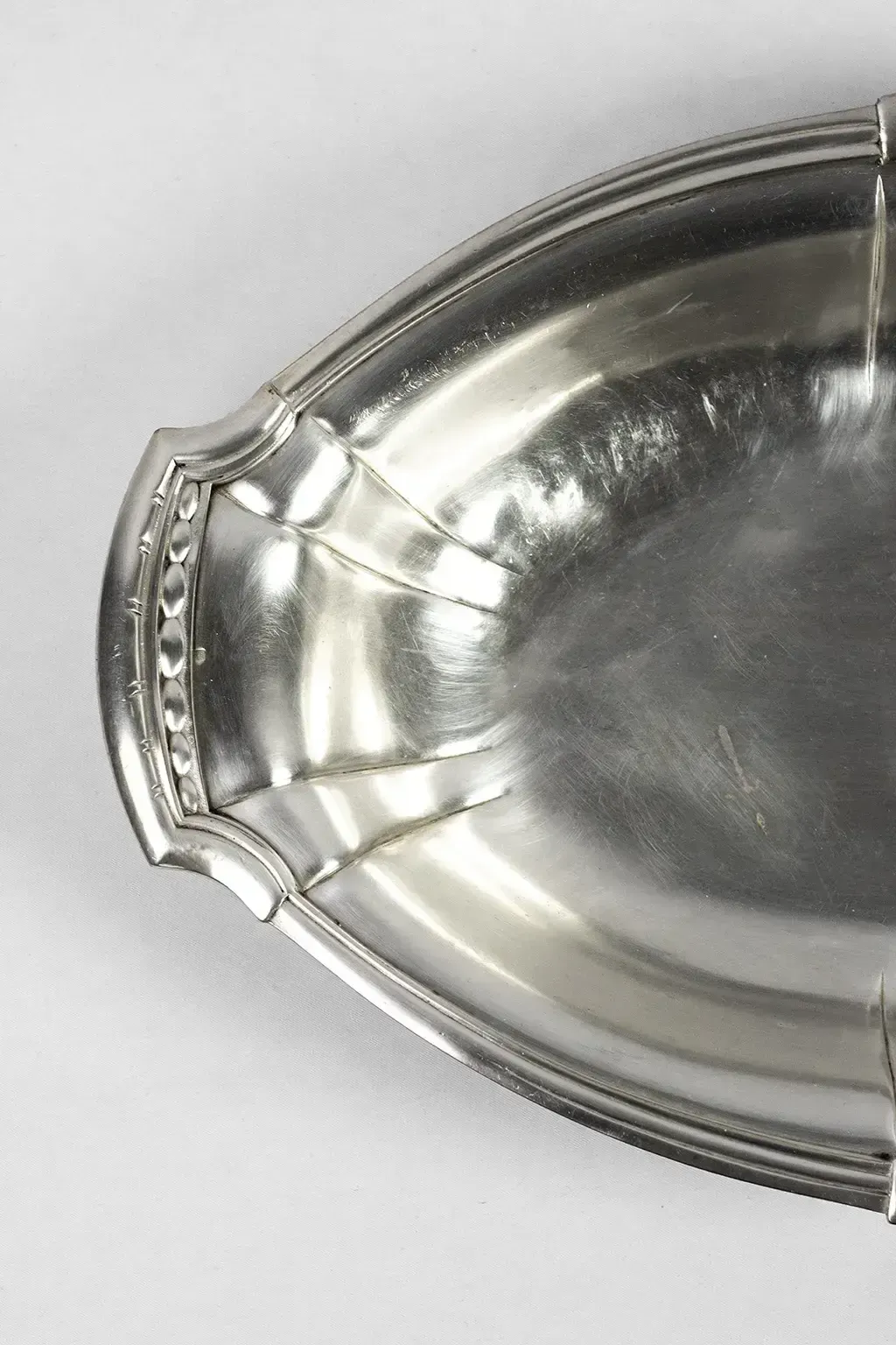 Orbrille Oval Silver Plated Metal Serving Basket – Art Deco, 1930s photo 110.0
