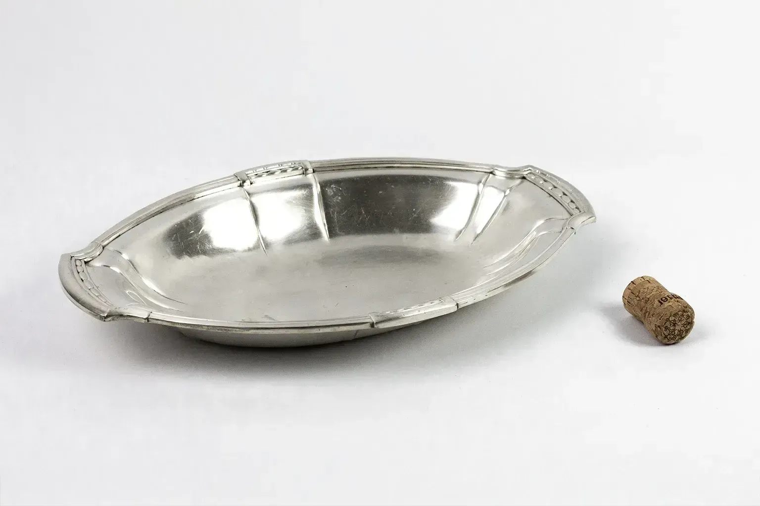 Orbrille Oval Silver Plated Metal Serving Basket – Art Deco, 1930s photo buy