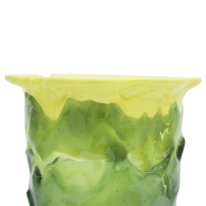 Contemporary Pink And Green Resin Vase From The Fish Collection By Gaetano Pesce photo Home Decor