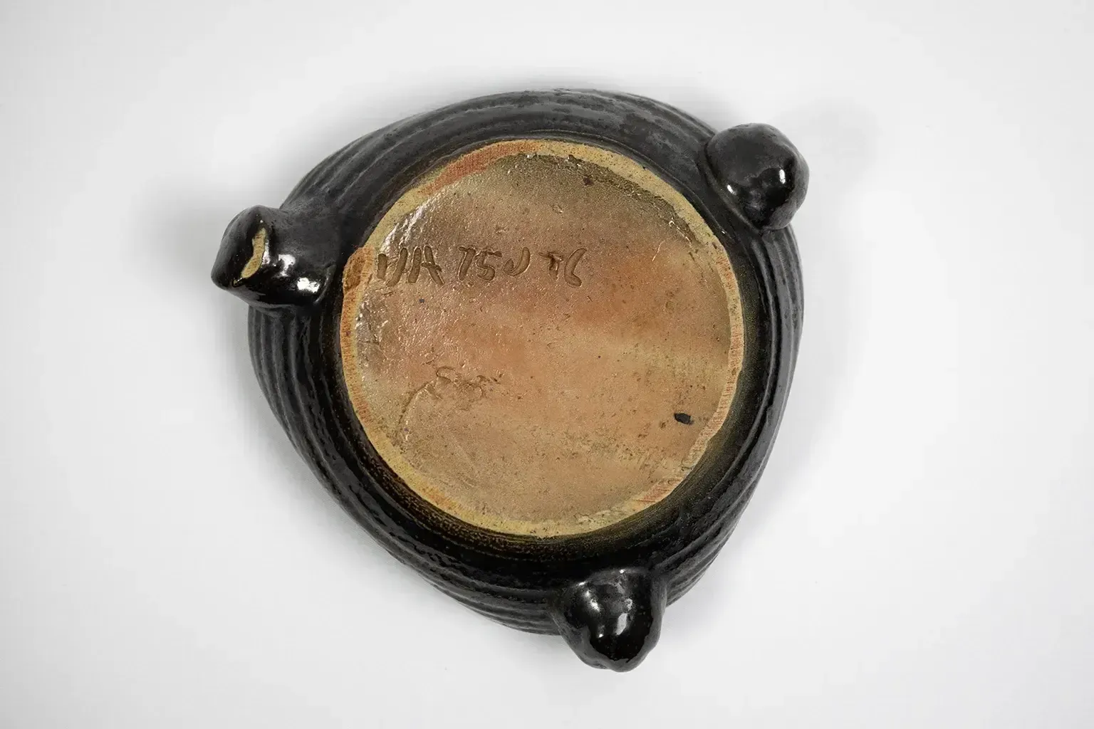 Tripod Bowl In Flamed Glazed Stoneware – Attributed To Roger Guérin, Belgium, Art Deco Period photo buy
