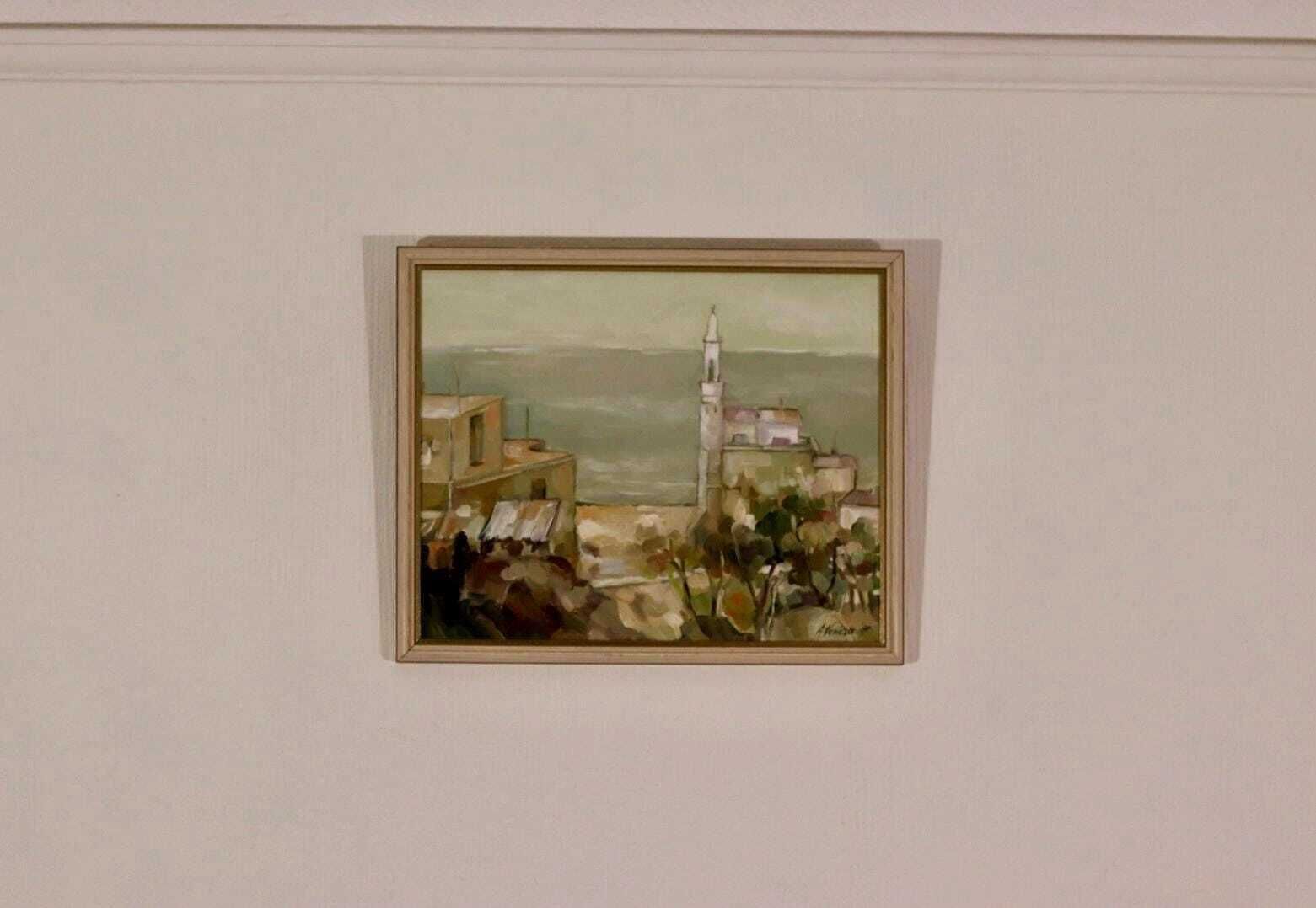 Original European Oil On Canvas – “By The Sea” By A. Vasilesck – Vintage & Dated 1990, Framed  44 × 36 Cm (17.3" × 14.2")