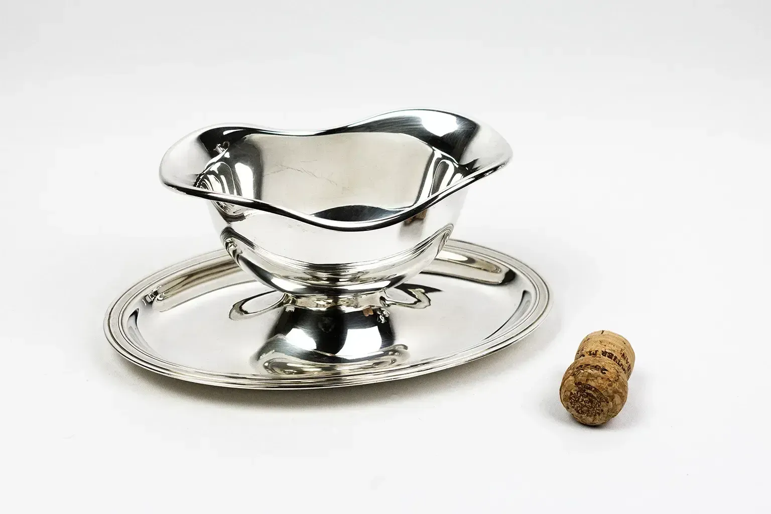 Christofle Silver Plated Gravy Boat – In The Style Of The Vendôme Filet Model photo vinterior