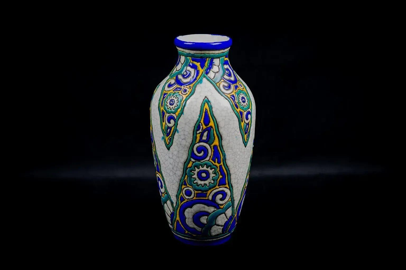 Vase en faïence craquelée par Charles Catteau (D.1101) photo furniture