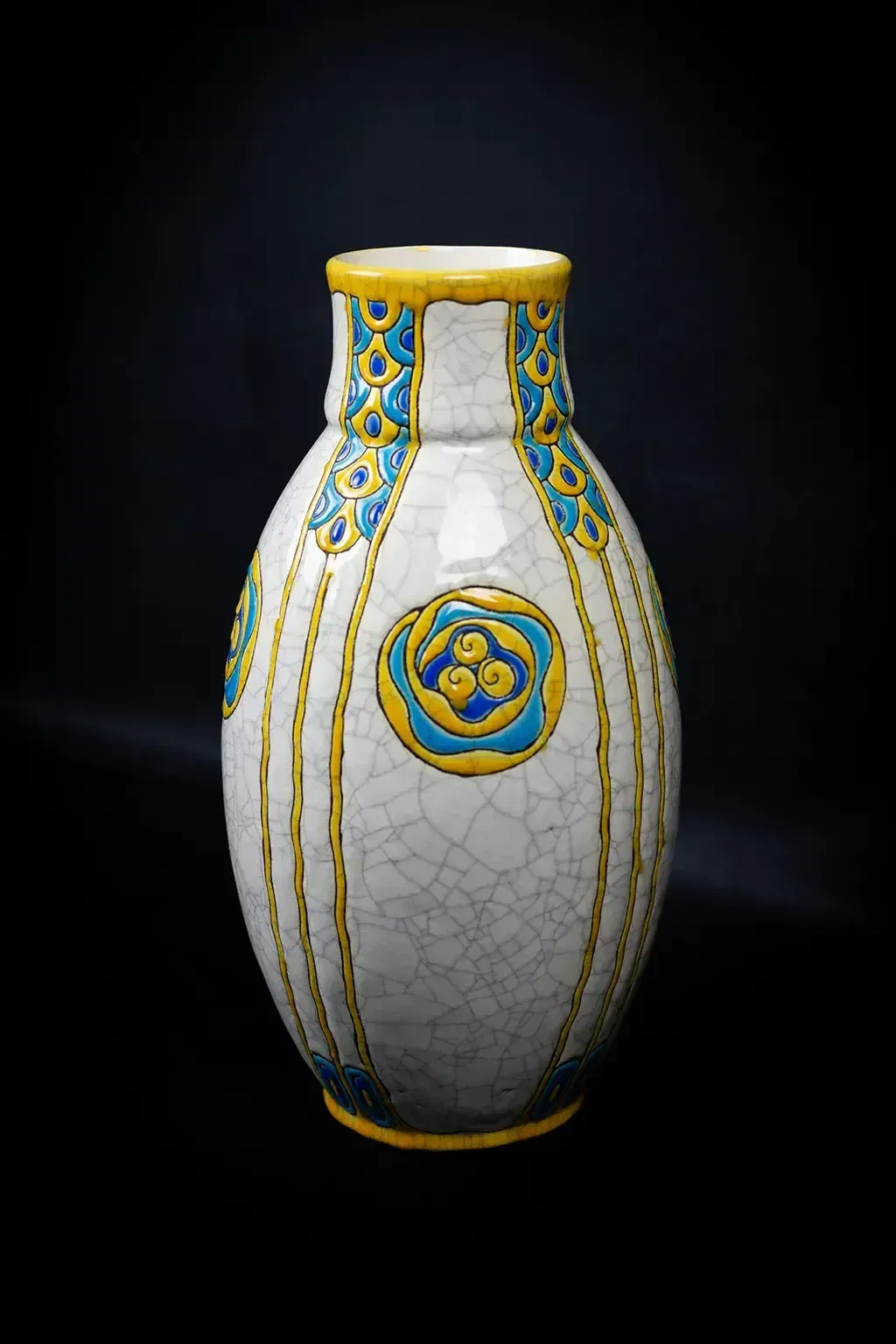 Décoration Vase en faïence craquelée Charles Catteau (D.751) photo