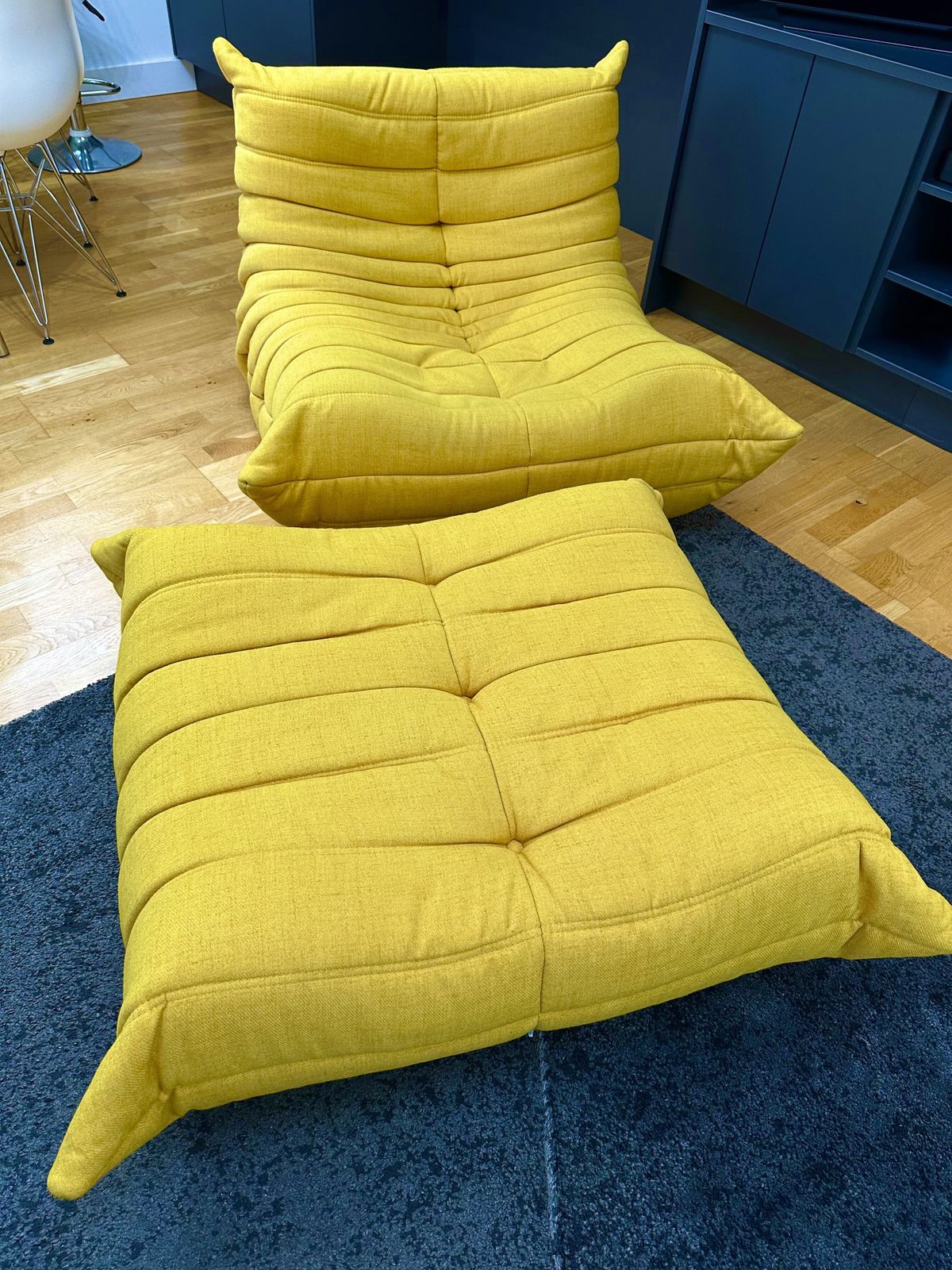 Ligne Roset Togo Fireside Chair + Footstool By Michel Ducaroy Immaculate