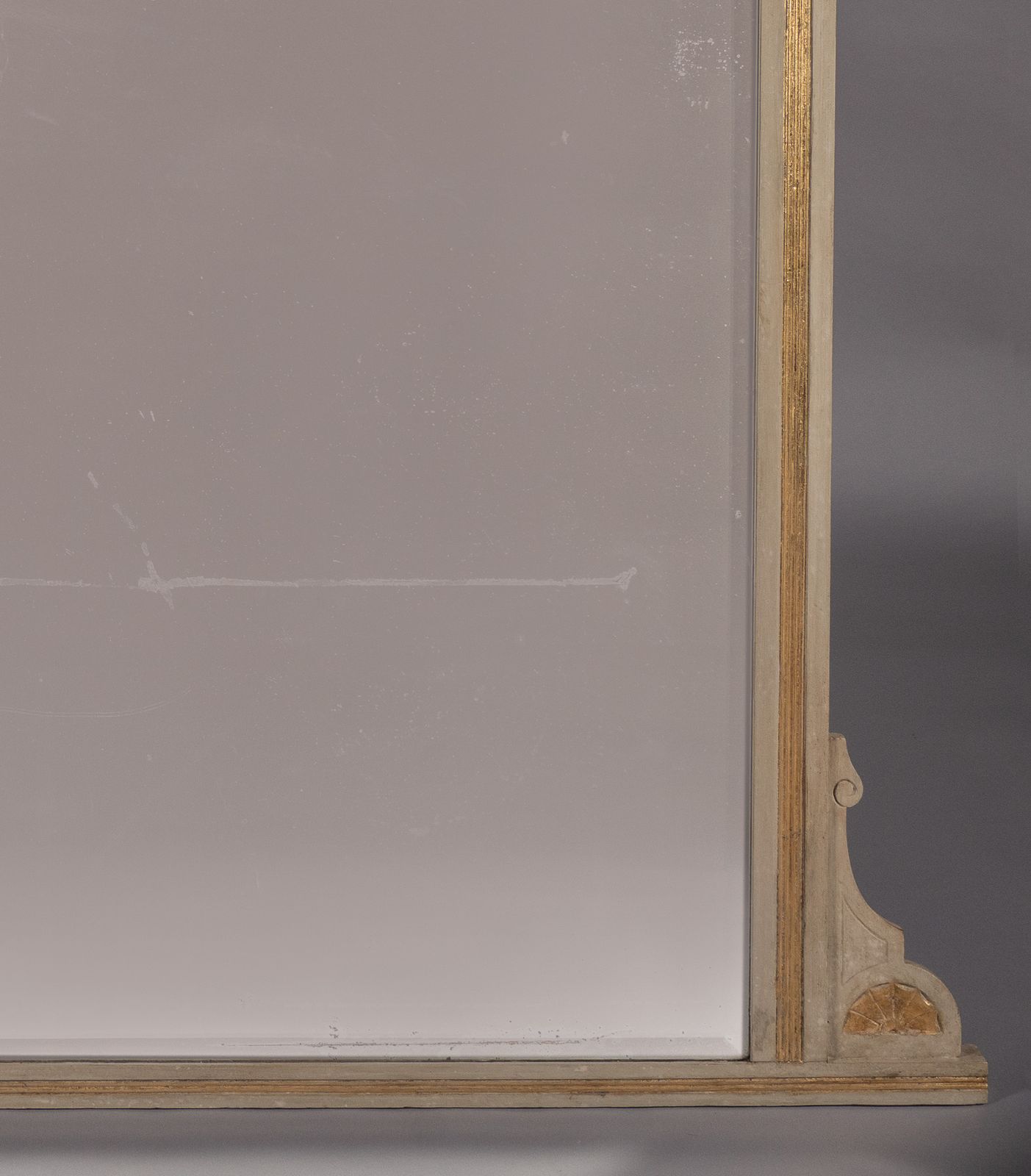 Large 19th Century Victorian English Painted And Parcel   Gilt Overmantle Mirror photo Home Decor