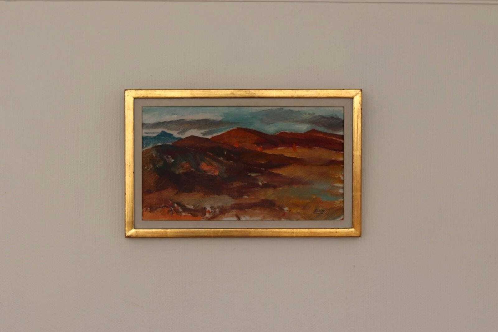 Original Mid Century Swedish Oil On Canvas – “Umeå” By Kjell Rosen – Vintage & Dated 1962, Framed  27 × 43 Cm (10.6" × 16.9") photo 315.0