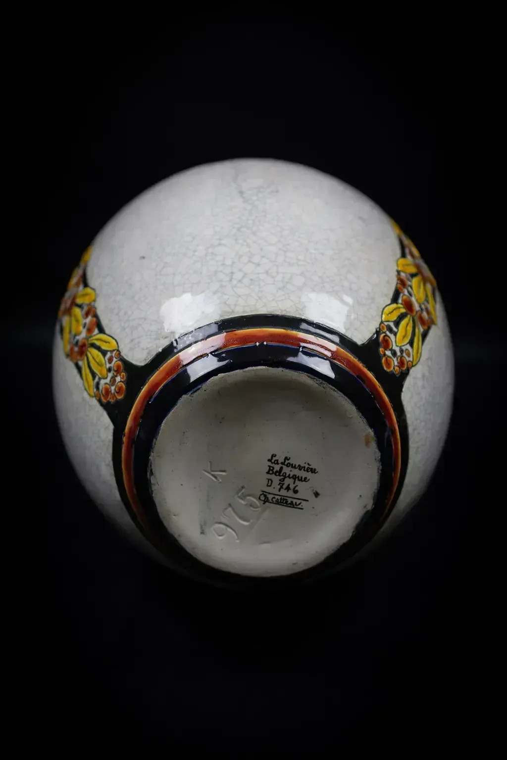 photo vinterior Vase en faïence craquelée Charles Catteau (D.746)