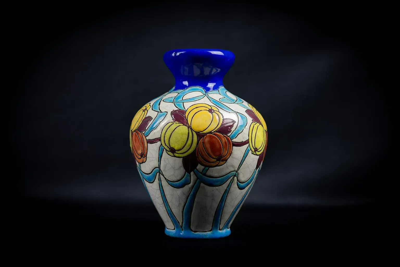 Small Vase With Detached Neck By Charles Catteau For Keramis