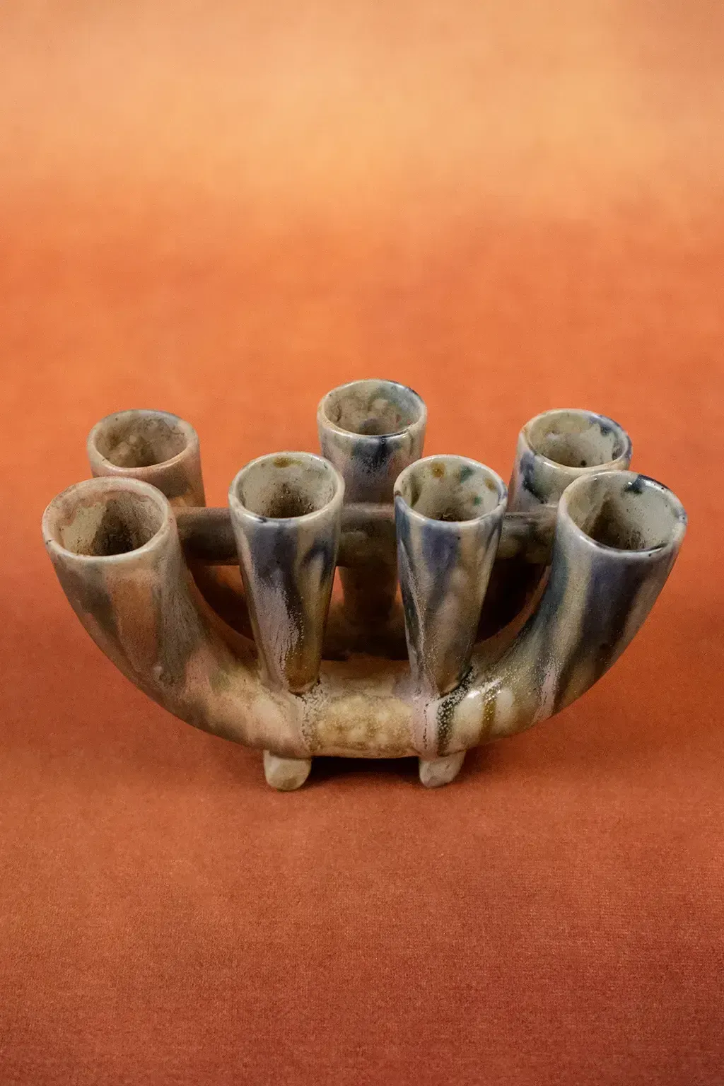 Pot à fleurs en grès émaillé par Charles Greber, céramique Art Nouveau française photo for sale