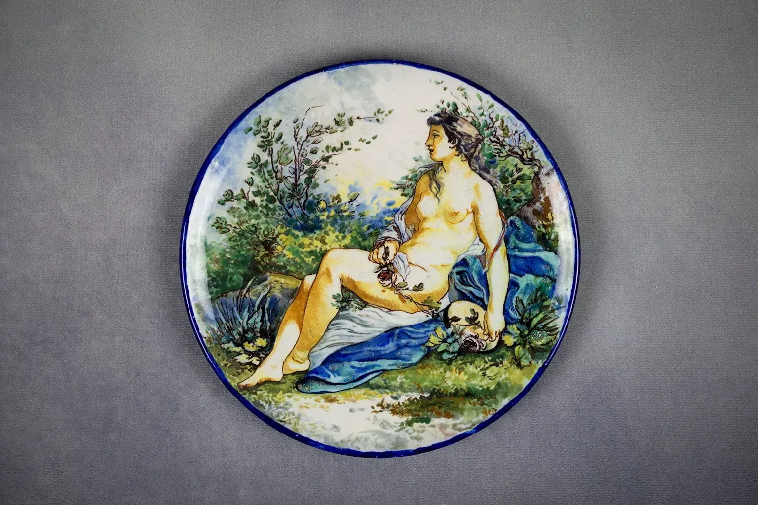 Présentoir en faïence émaillée, manufacture de Bourg-la-Reine, période Ernest Chaplet, fin du XIXe siècle photo for sale