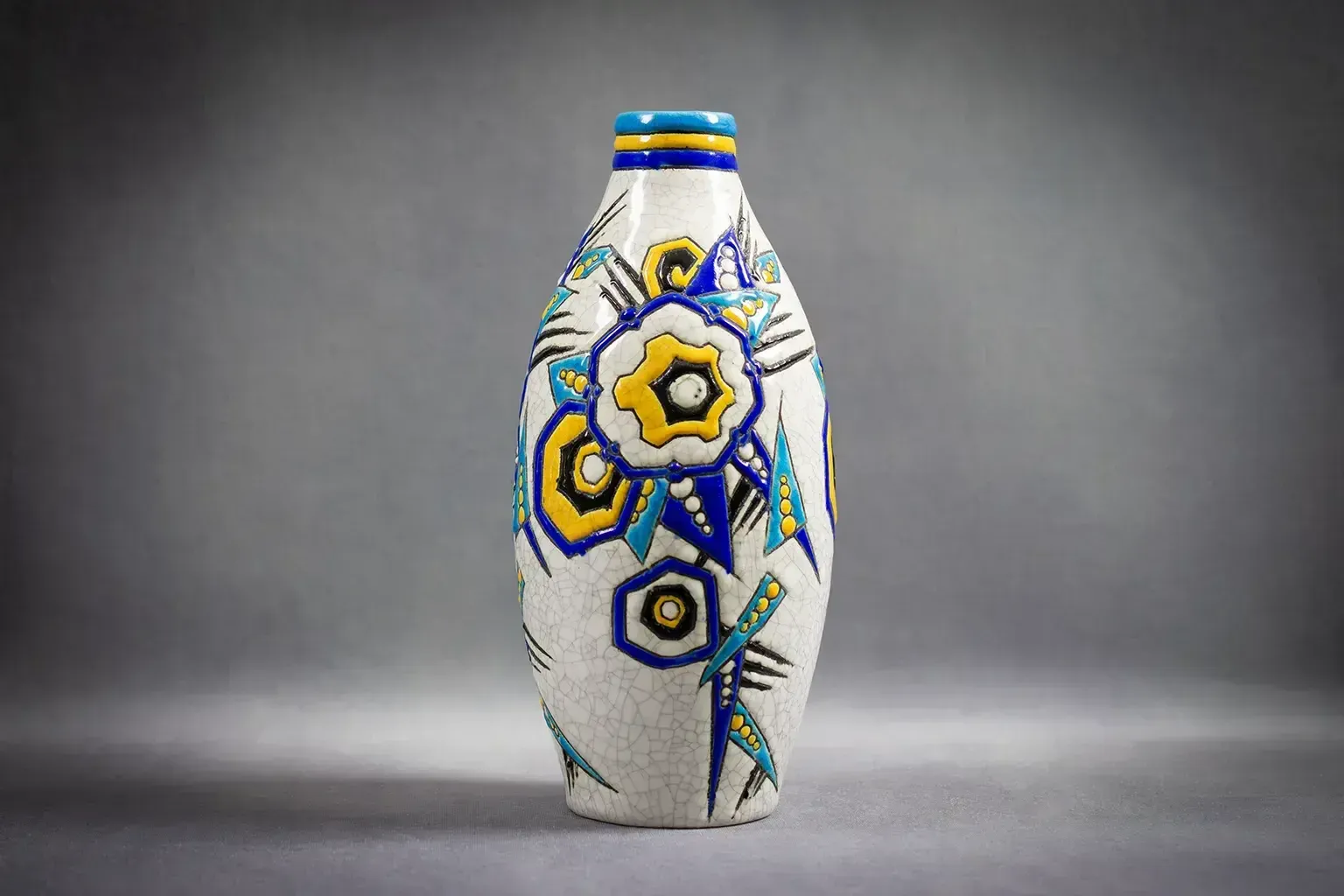 Vase Art Déco fuselé Keramis (D.1174) photo for sale