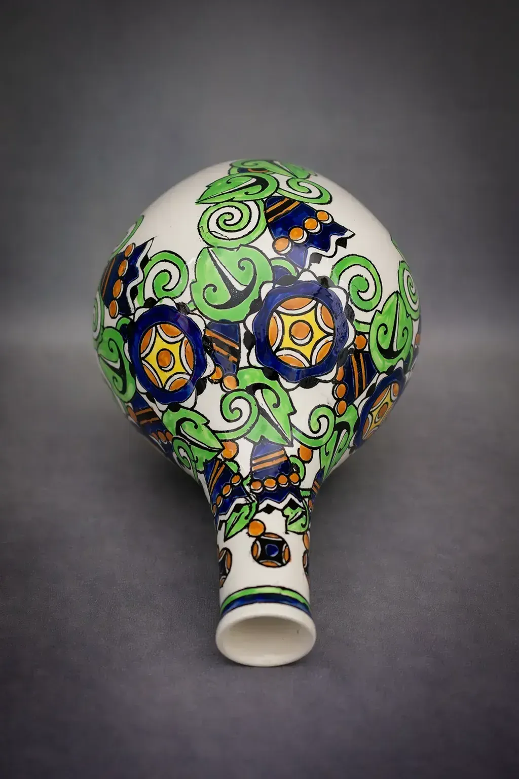 Décoration Vase Boch Frères à décor de feuillages stylisés (D.1076) photo