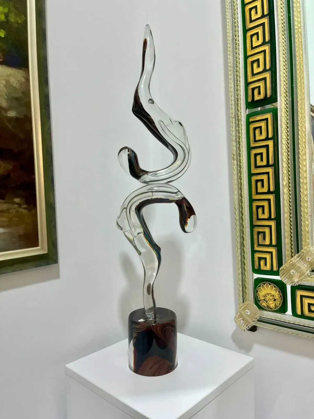 Giant Acrobats (Gymnasts) Statue Made Of Murano Glass photo furniture
