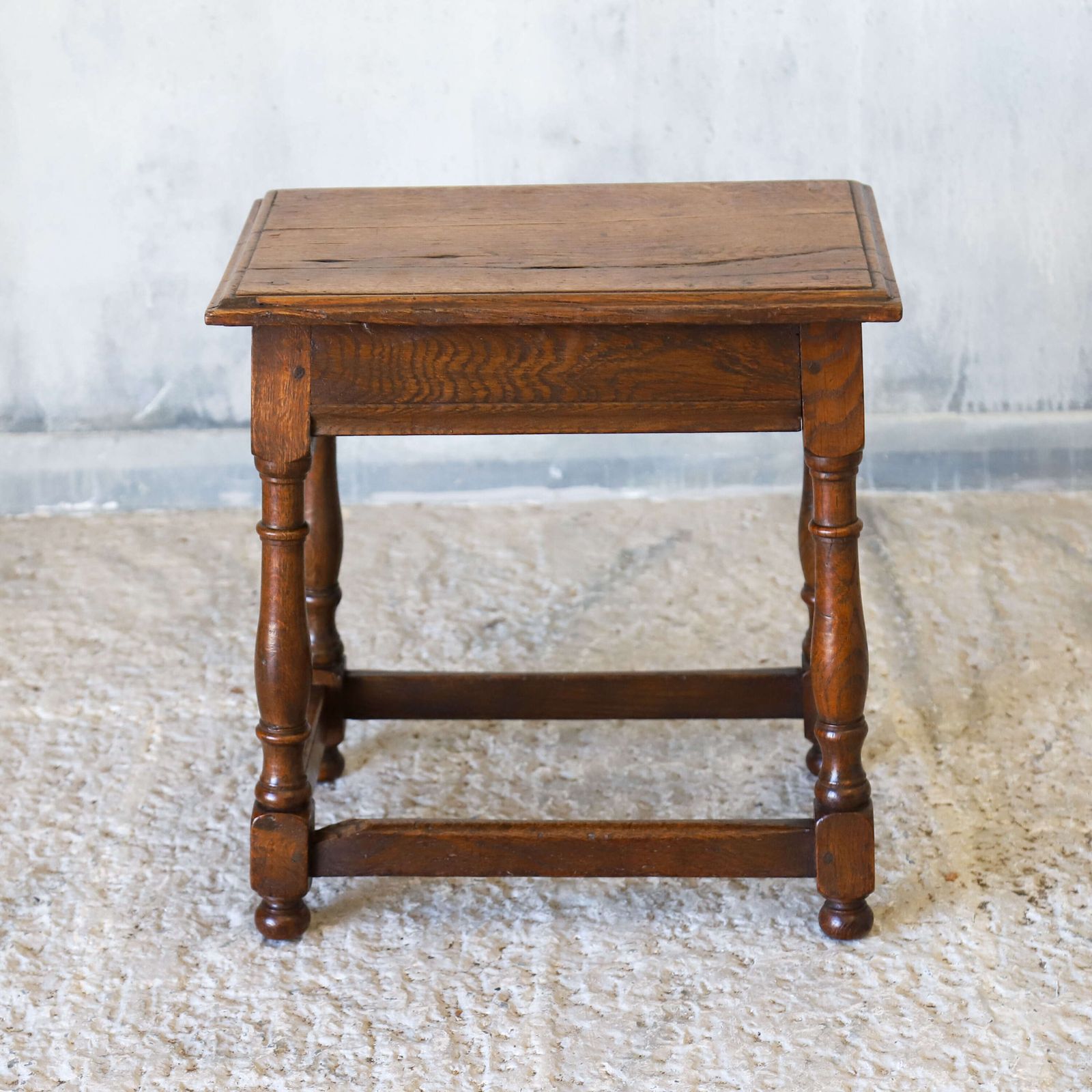 18th Century Georgian English Provincial Joint Stool In Oak With Great Rich Colour photo vinterior