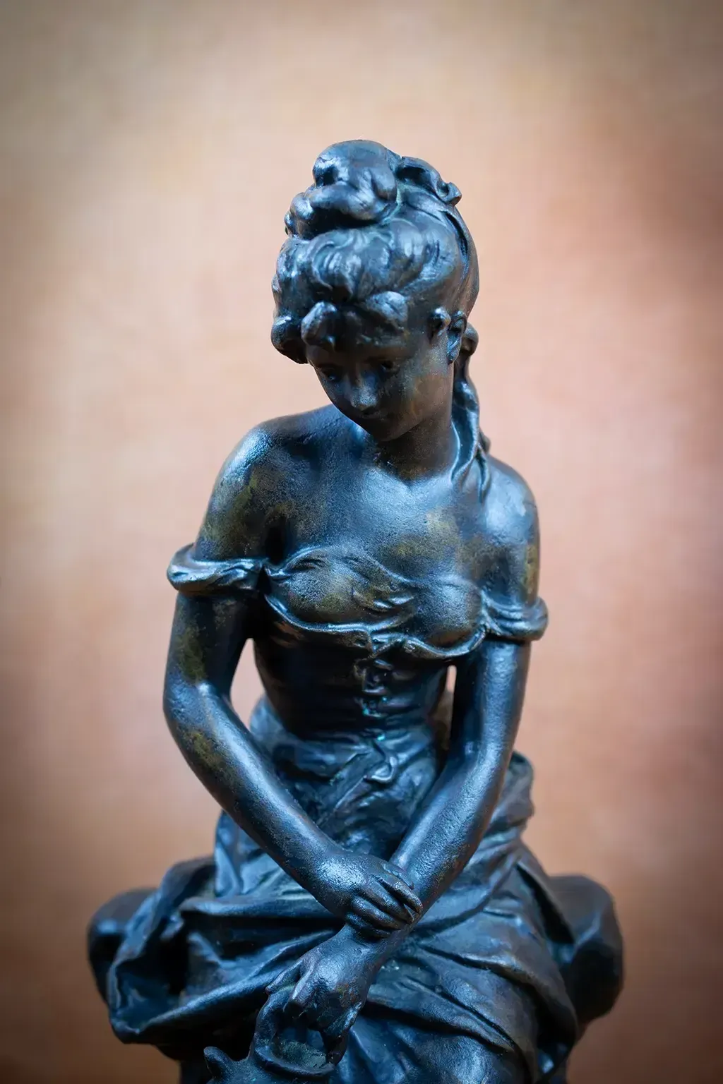 Bronze Sculpture Of A Woman With A Jug By Hippolyte Moreau photo furniture