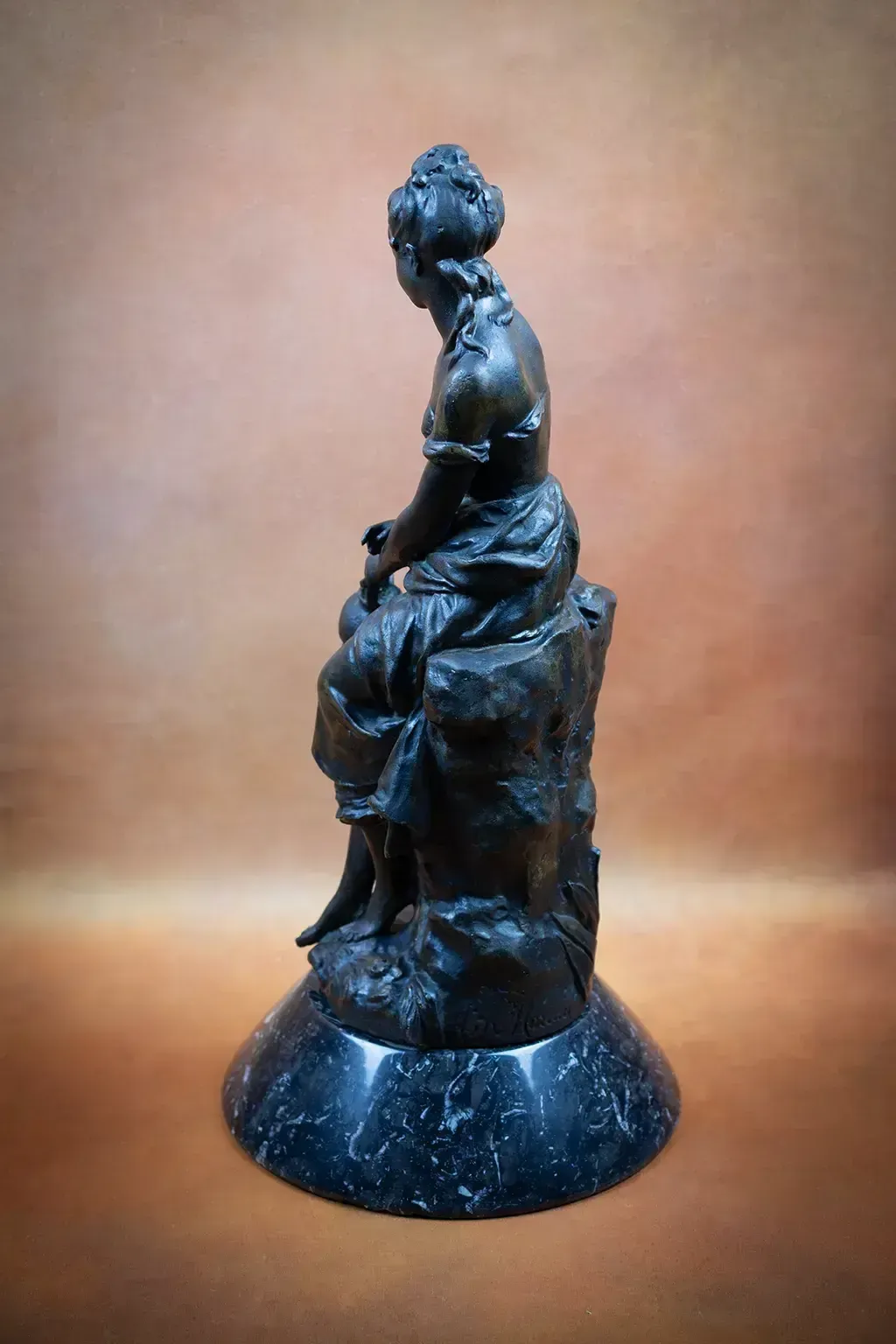 photo for sale Bronze Sculpture Of A Woman With A Jug By Hippolyte Moreau