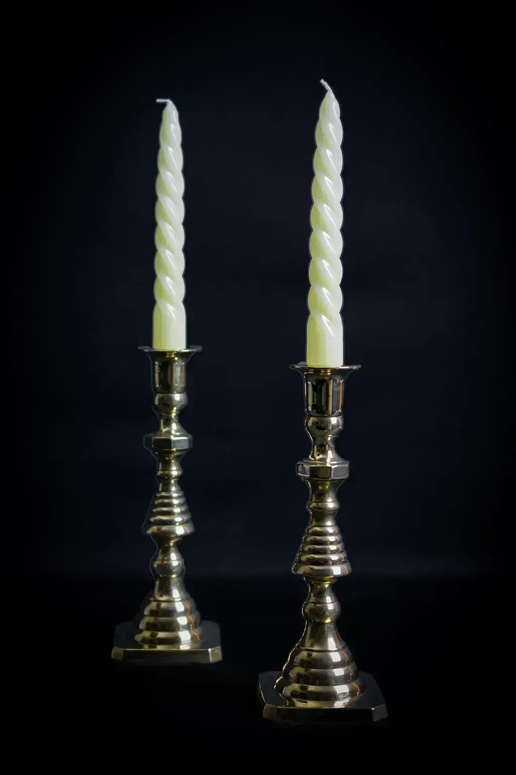 "Diamond & Beehive"   Pair Of Victorian Copper And Brass Candlesticks photo 120.0