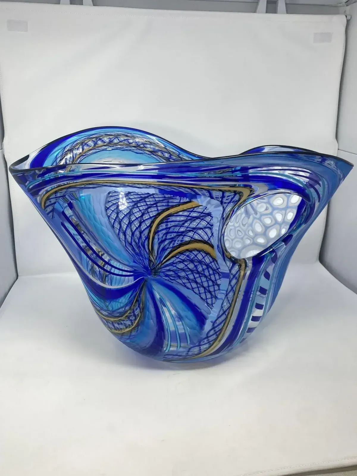 One Of A Kind Murano Glass Vase "Carnevale" By Schiavon photo vintage