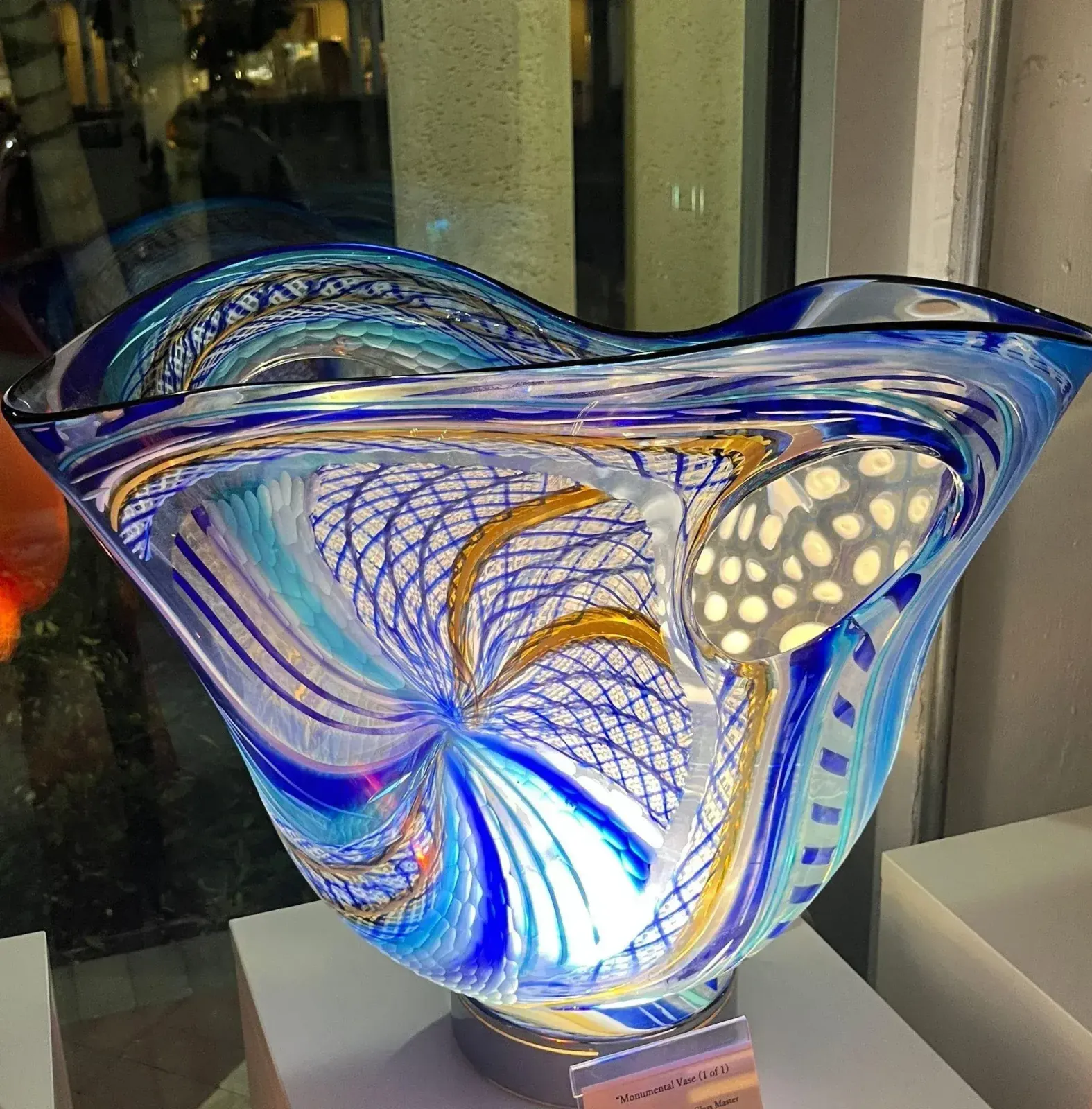 8920.0 One Of A Kind Murano Glass Vase "Carnevale" By Schiavon photo