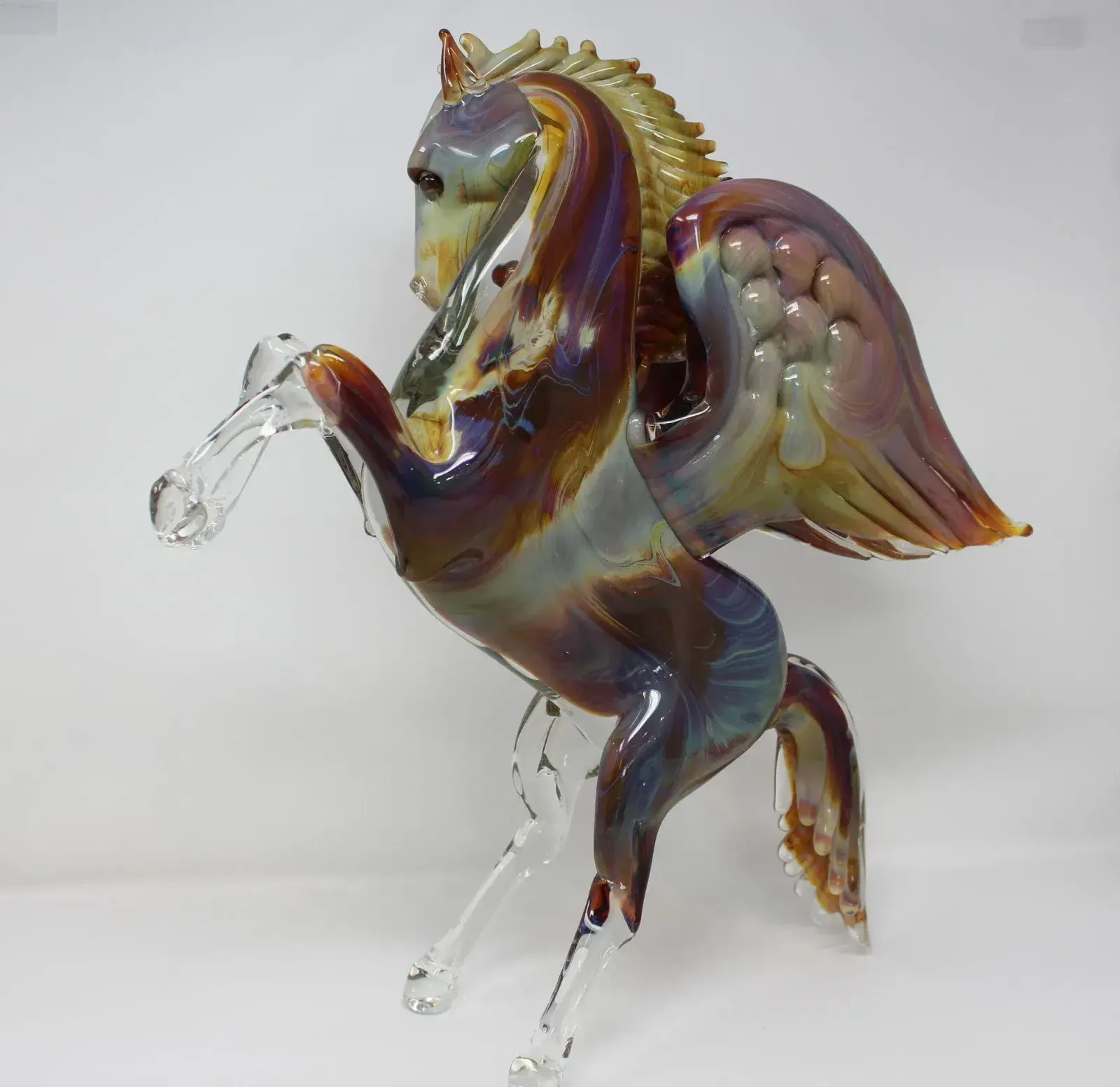 Murano Glass Pegasus Horse By Oscar Zanetti photo 5172.0