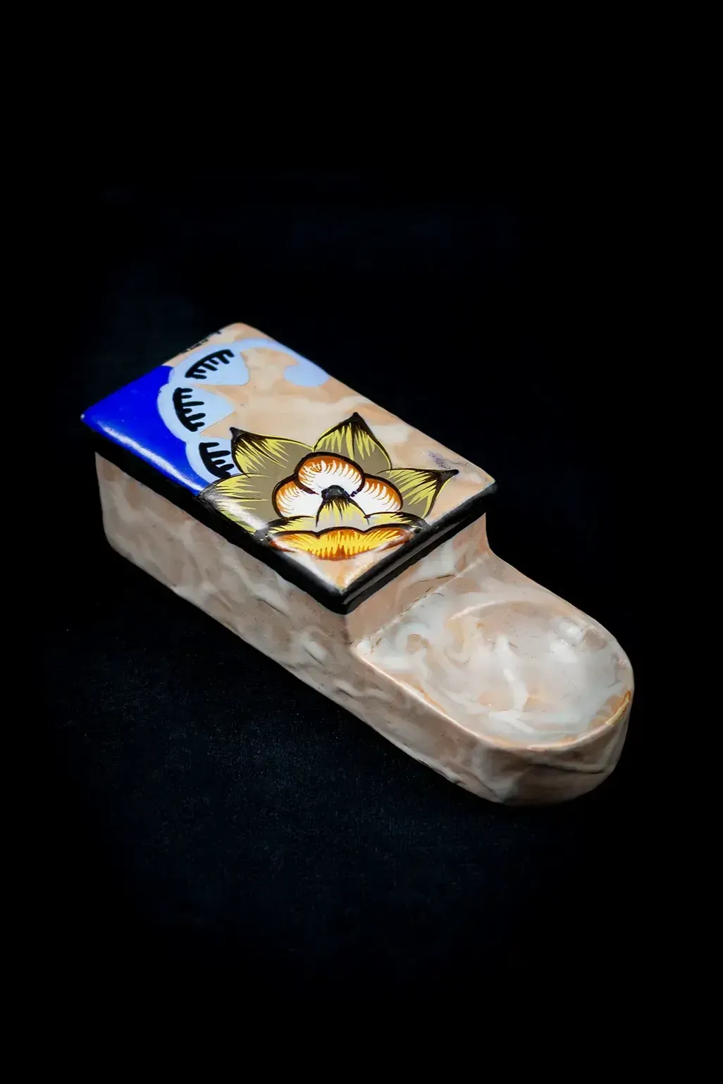 Floral Art Deco Cigarette Box And Ashtray By Louis Auguste Dage photo for sale