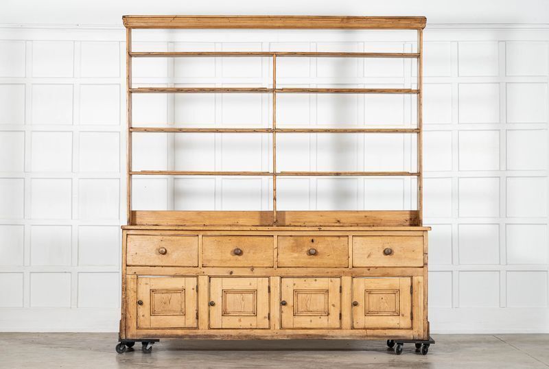 Large 19thc English Vernacular Pine Dresser photo furniture
