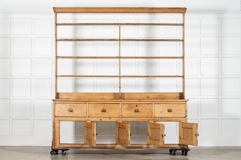 Large 19thc English Vernacular Pine Dresser photo for sale