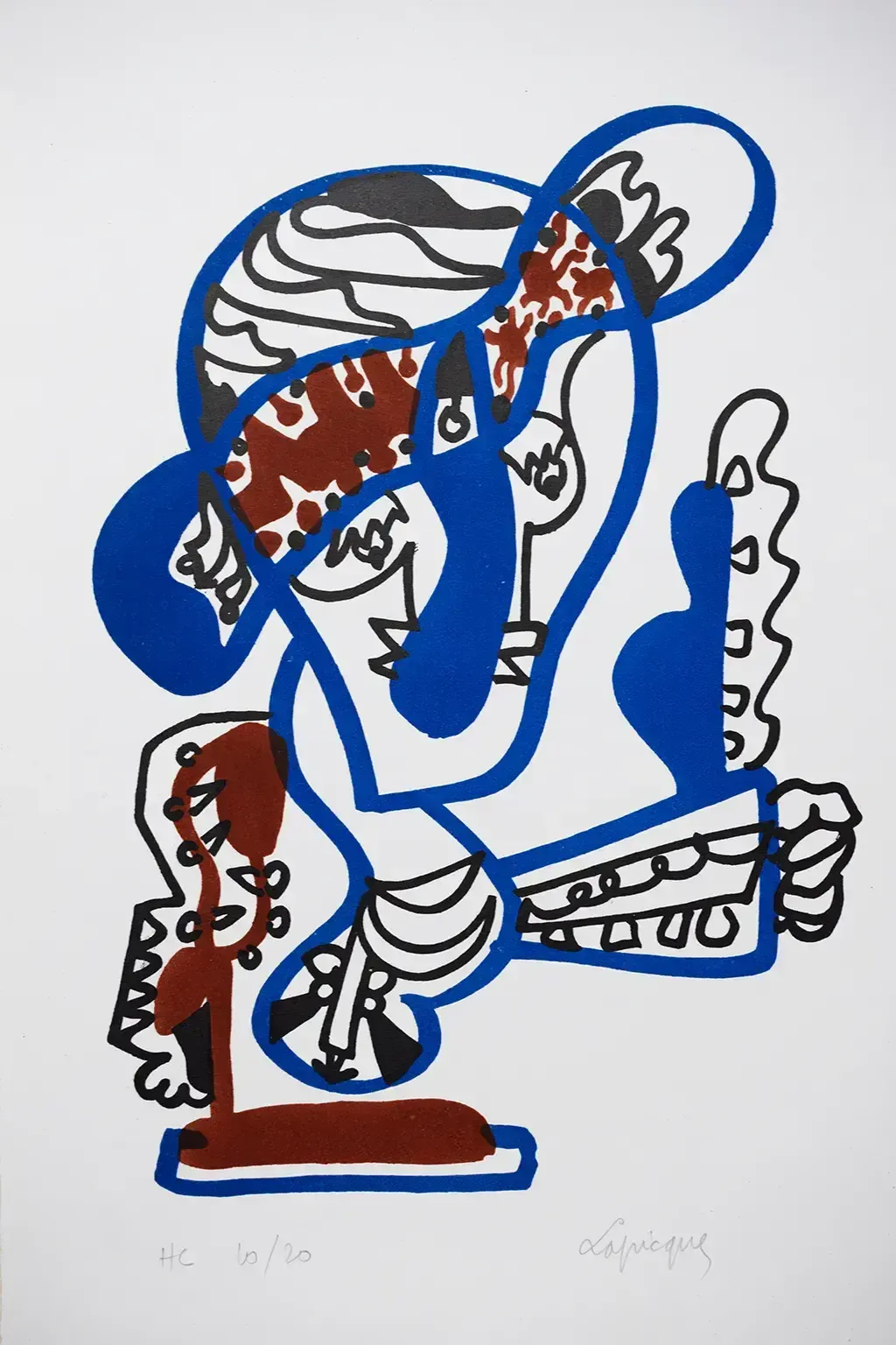 Lithograph "The Chief Warrant Officer" By Charles Lapicque