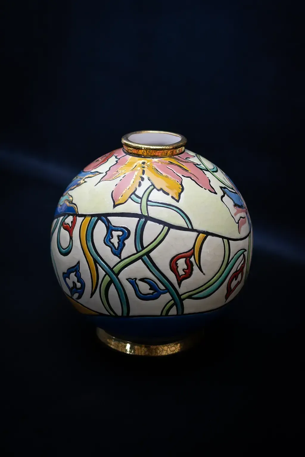 Vase sphérique « Bagatelle » en émaux de Longwy photo furniture