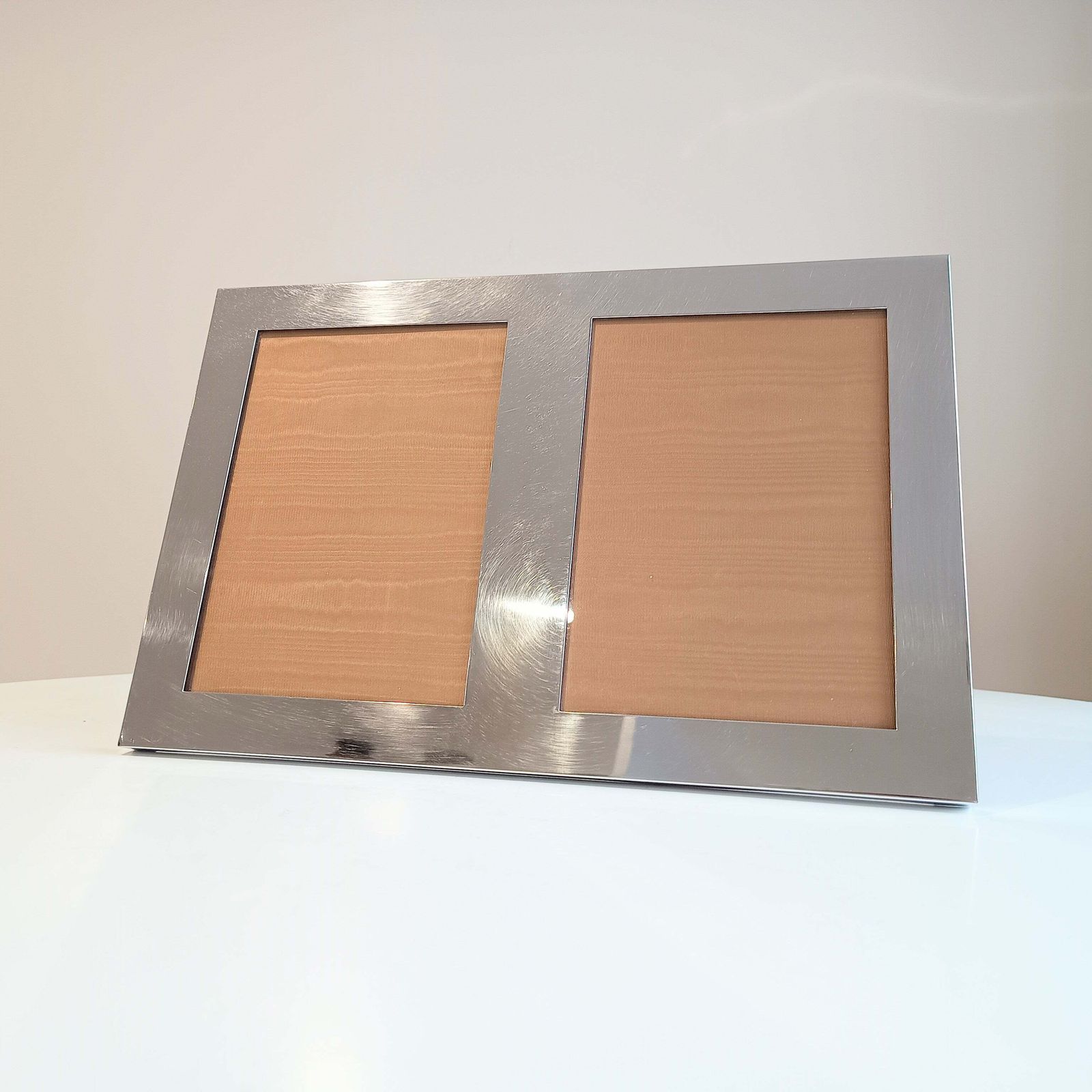 Home Decor Midcentury Modern Vintage Felice Antonio Botta Tabletop Easel Frame: Chrome & Walnut Back, Romeo Rega Style photo