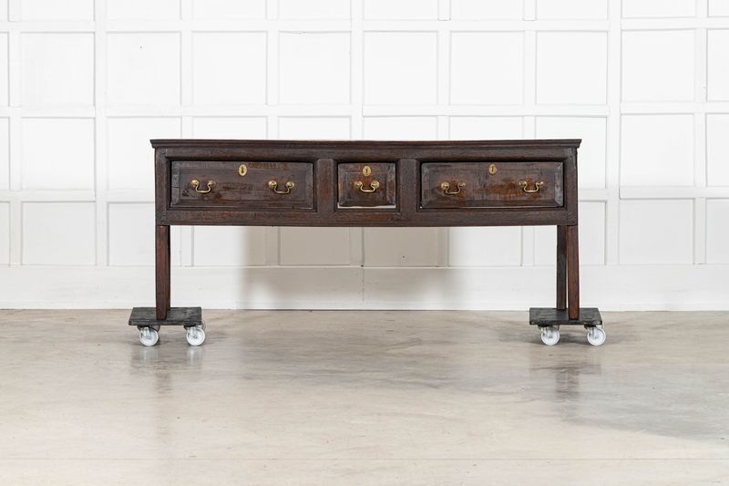 18thc English Oak Vernacular Dresser Base photo furniture